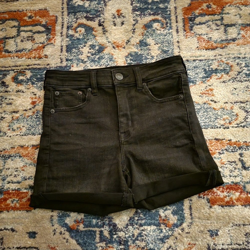 American Eagle Black Denim Shorts